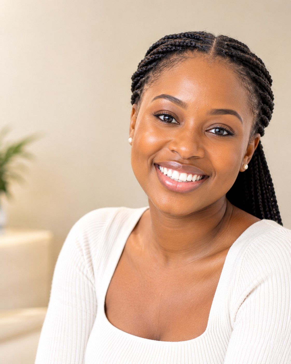 A patient smiling with confidence after a dental visit